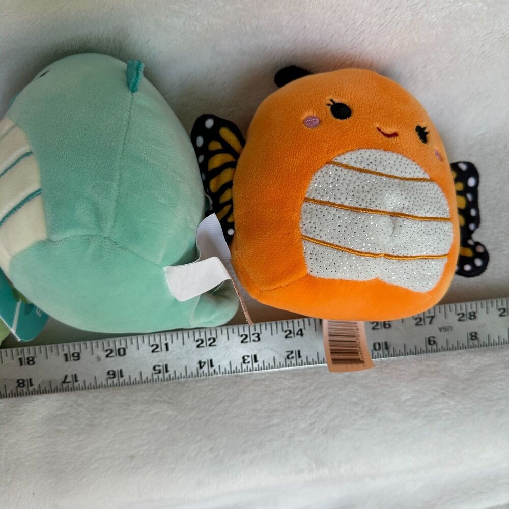 Lot of 7 Squishmallow Plush Toys Dog Parrot Butterfly Dragonfly Seahorse Axolotl - Picture 6 of 7